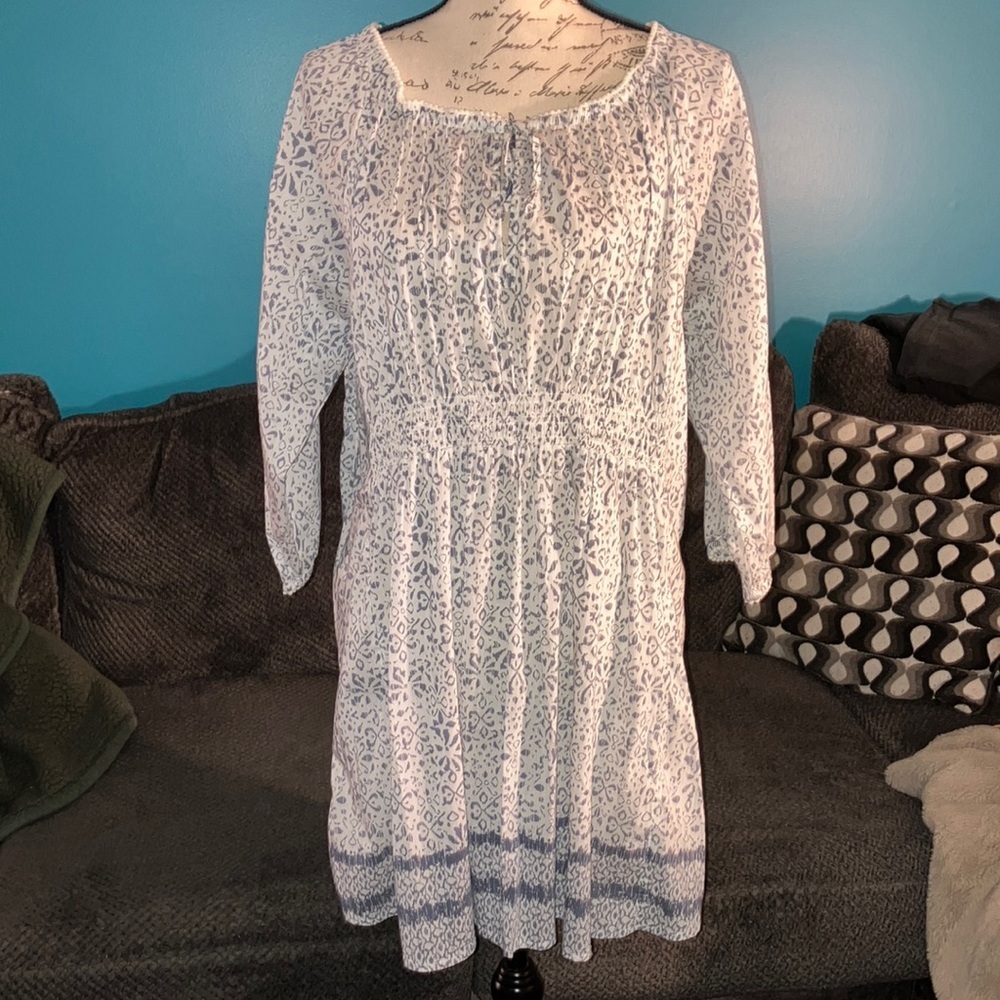 NWT Athleta Printed Calico Casual Dress, XL